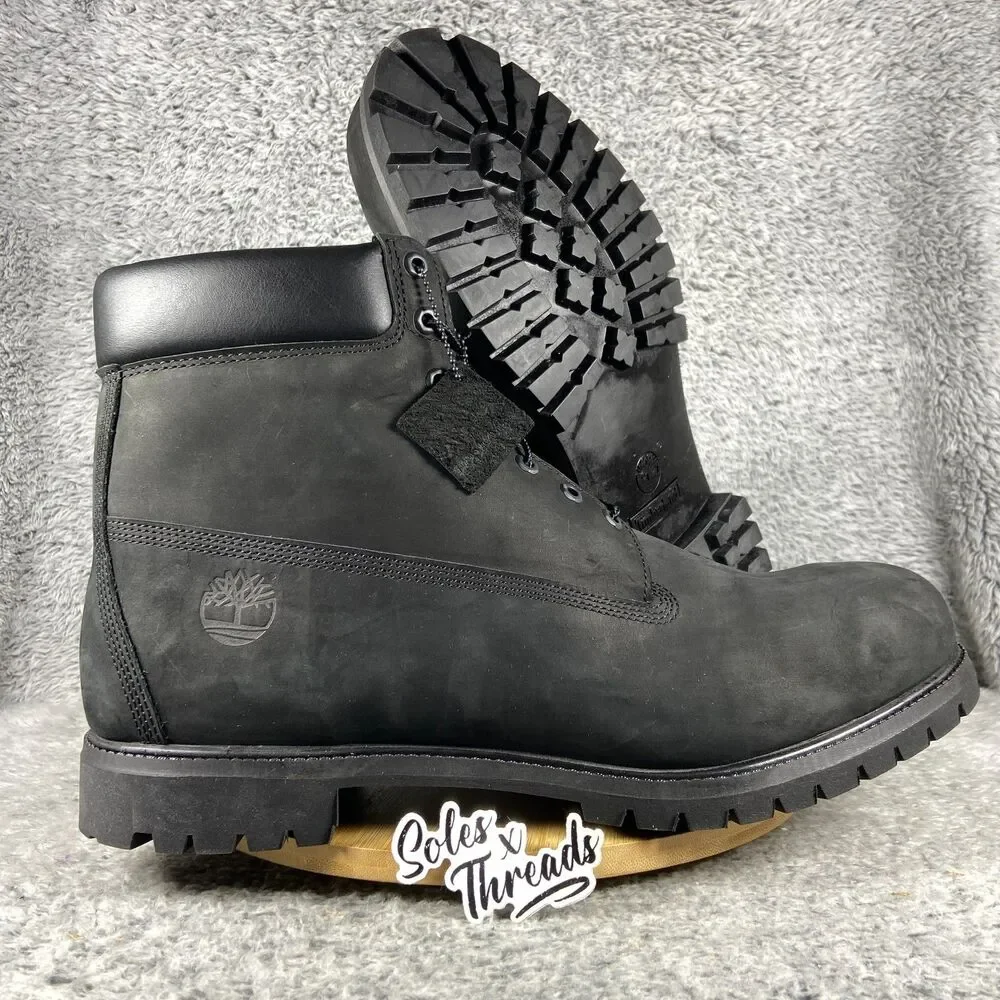 Size 18 Timberland Premium 6-Inch Waterproof Boot Men Black